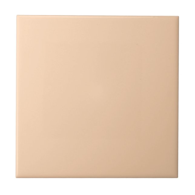 Pastel Apricot Solid Color | Classic | Elegant Ceramic Tile (Front)