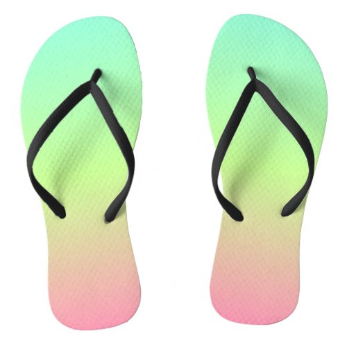 pastel aqua green pink gradient colors blur flip flops