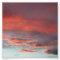 Pastel Aqua Pink Clouds Sunset 4x4 Square