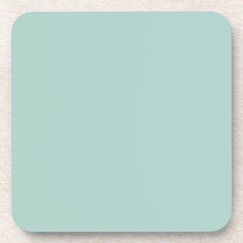 Pastel Aquamarine Blue_Green Solid Color SW 0063 Beverage Coaster