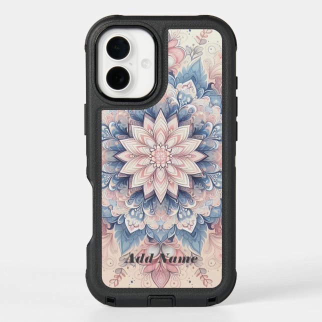 Pastel Arabesque Mandala Art Otterbox iPhone Case (Back)