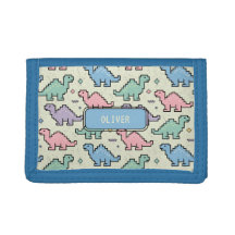 Pastel Arcade Dinosaur Pixel Silhouettes Pattern