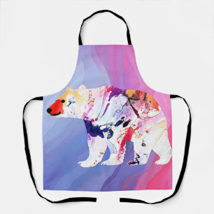 Pastel Arctic Explorer in Watercolour Apron