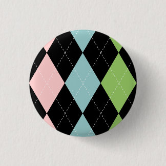 Pastel Argyle Button