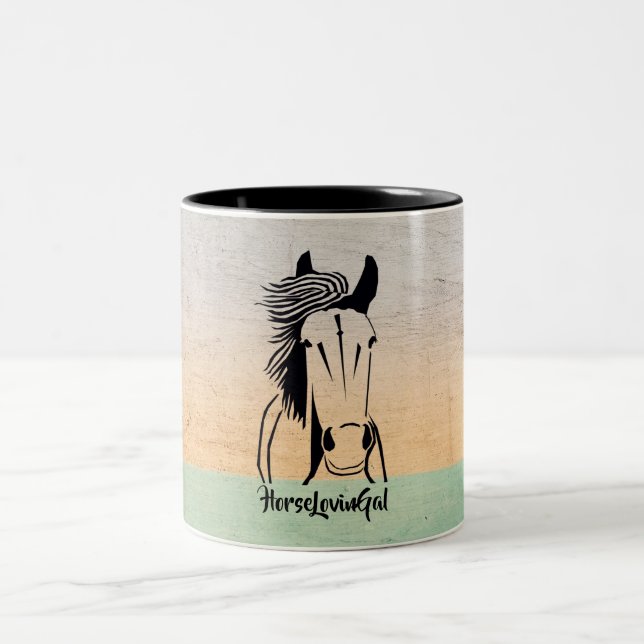 Pastel Artistic Horse Lovin' Gal Mug (Center)