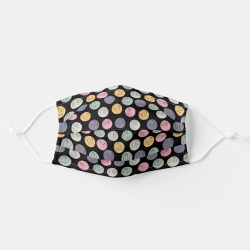 pastel artistic polka dot cloth face mask