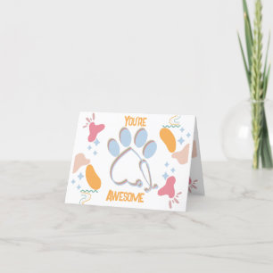 Pastel Artistic Veterinary Technician Letterpress Thank You Card