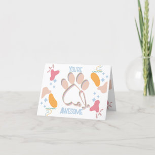 Pastel Artistic Veterinary Technician  Letterpress Thank You Card