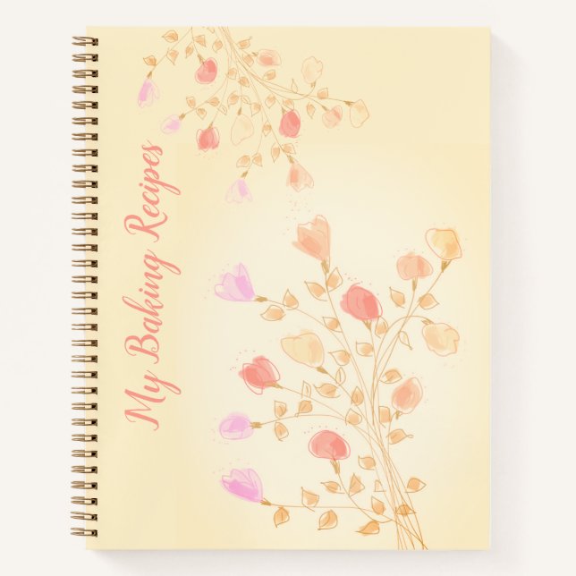 Pastel Artsy Floral Notebook (Front)