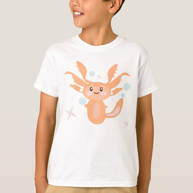 Pastel Axolotl Ocean Creature  T-Shirt (Front)