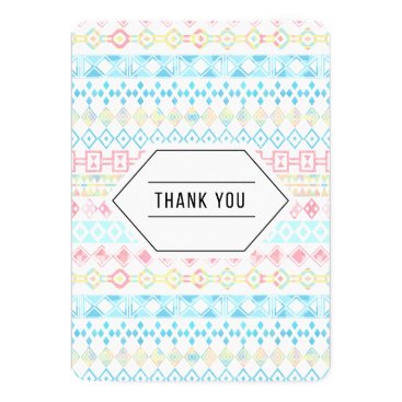 Pastel Aztec Thank You Card Pastel Aztec Thank You Card