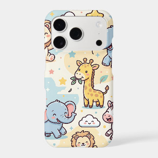 Pastel Baby Animal Zoo iPhone 17 Case