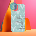 Pastel baby blue Chevron Pattern - Script Name Samsung Galaxy S22 Case<br><div class="desc">A trendy design with popular colors. A pastel blue chevron pattern with a large signature on the side. If your art still needs to be adjusted,  click on the Customize This button. This will take you to a design area where you can move things around and even change fonts!</div>
