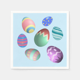 Pastel Baby Blue Easter Eggs Easter Party Egg Hunt Napkins