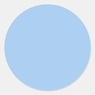 Pastel Baby Blue Solid Color Classic Round Sticker