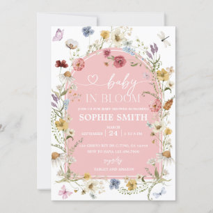 Pastel Baby in Bloom Wildflower Baby Shower Invitation