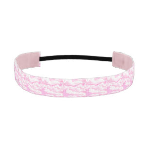 Pastel Baby Pink Happy Clouds Decor Athletic Headband
