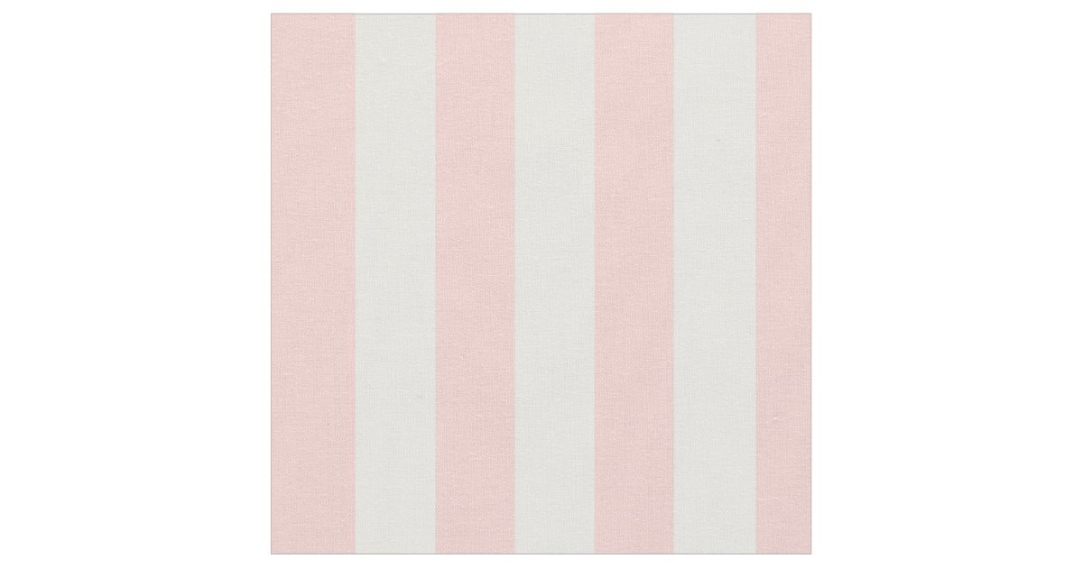 Pastel Baby Pink White Stripe Fabric | Zazzle