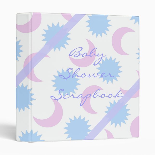 Pastel Baby Shower Photo Scrapbook Binder (Front/Spine)
