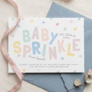 Pastel Baby Sprinkle Invitation Confetti