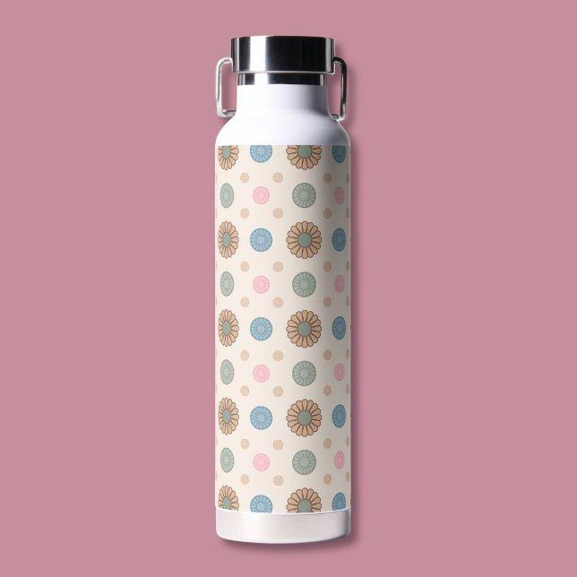 Pastel Babylonian Inspired Floral Pattern Water Bottle (Creator Uploaded)