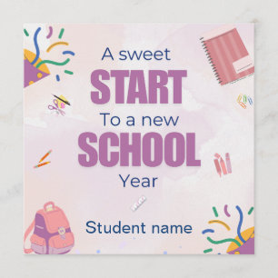 Pastel Back to School Treat Tag Card personalize