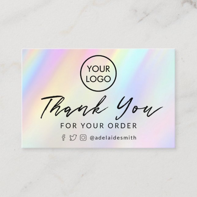 pastel background thank you card (Front)