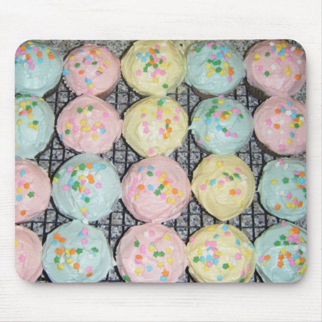 Pastel Baking Cake Foodie Cupcakes Mouse Pad (Front)