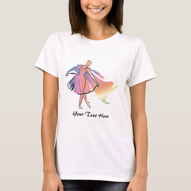 Pastel Ballerina (customizable) T-Shirt (Front)