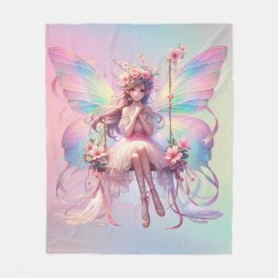 Pastel Ballerina Fairy Princess Girls Fleece Blanket