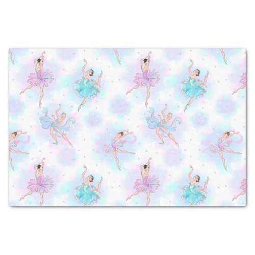 Pastel Ballet Dancers Tissue Paper