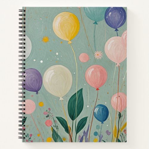 Pastel Balloons Notebook
