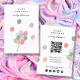 Pastel Balloons Party Planner QR Code Social Media Business Card | Zazzle