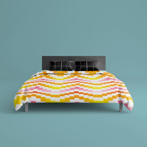 Pastel Bargello Pattern Duvet Cover