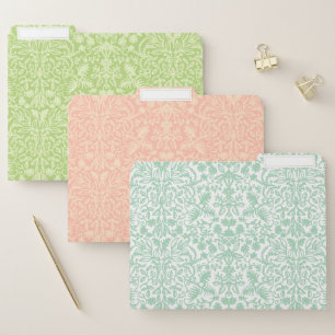Pastel Baroque Botanical File Folders