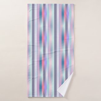 Pastel bars, mixed lines pattern, colorful design bath towel