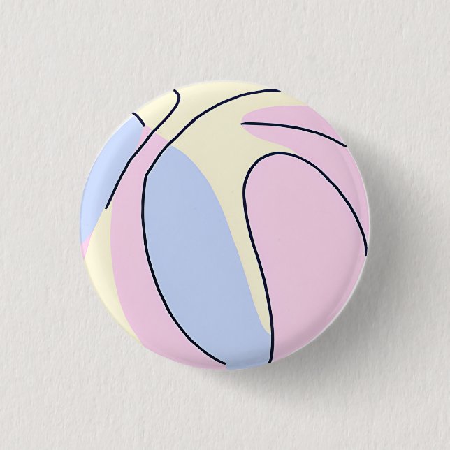 Pastel Basketball Button (Front)