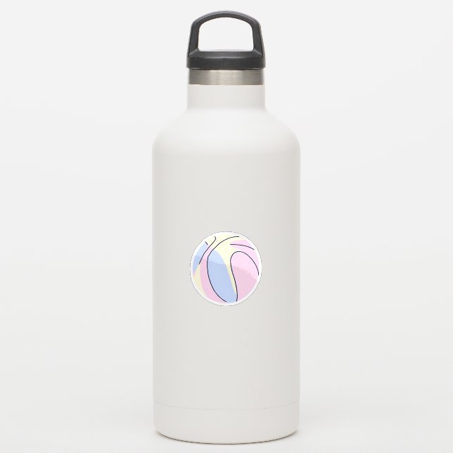 Pastel Basketball Sticker (Waterbottle)