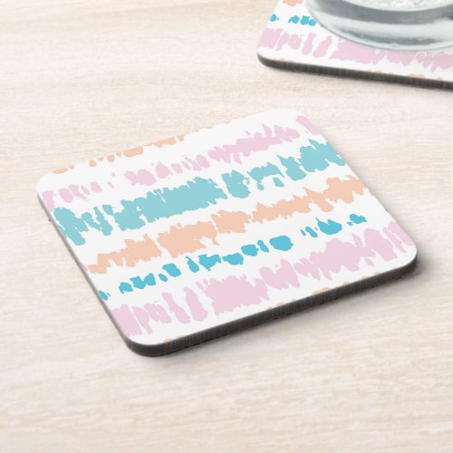 Pastel Batik Pattern Beverage Coaster