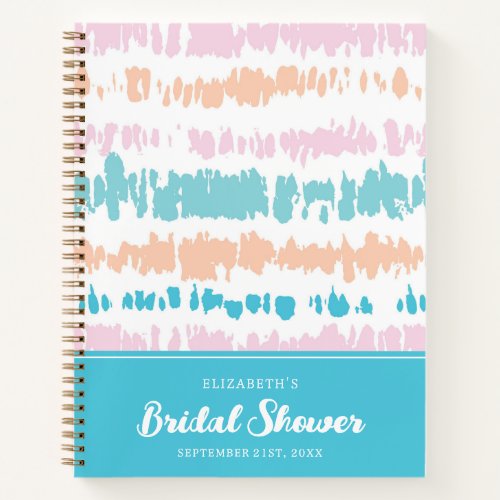 Pastel Batik Pattern  Bridal Shower Notebook