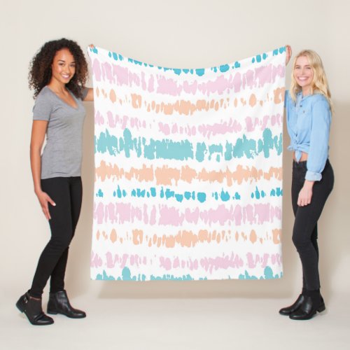 Pastel Batik Pattern Fleece Blanket