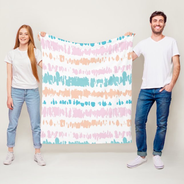 Pastel Batik Pattern Fleece Blanket (In Situ)