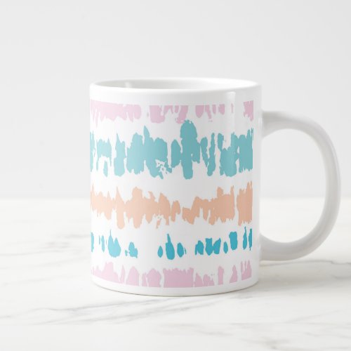 Pastel Batik Pattern Giant Coffee Mug