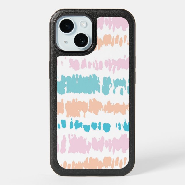 Pastel Batik Pattern iPhone 15 Case (Back)