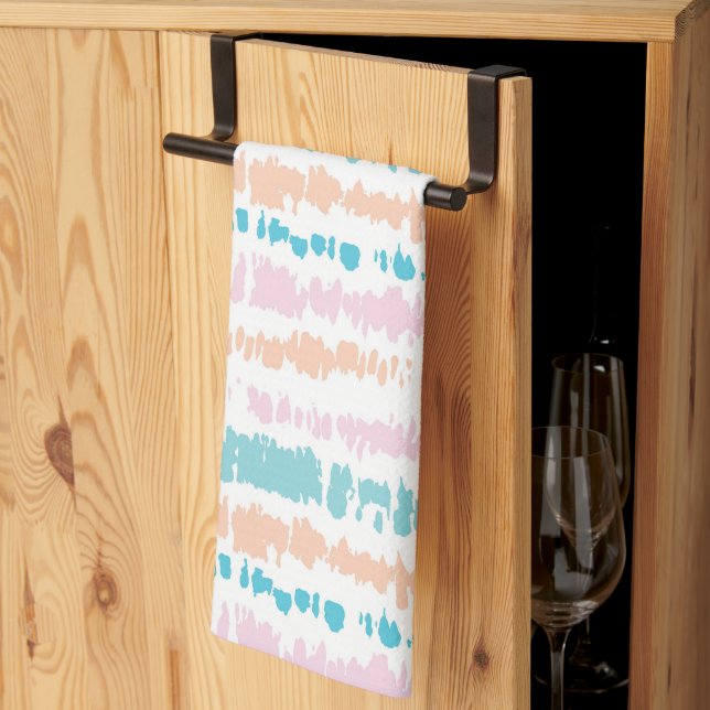 Pastel Batik Pattern Kitchen Towel (Thirds Fold)