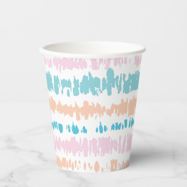 Pastel Batik Pattern Paper Cups (Front)