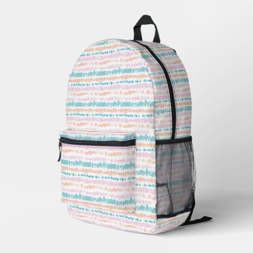 Pastel Batik Pattern Printed Backpack