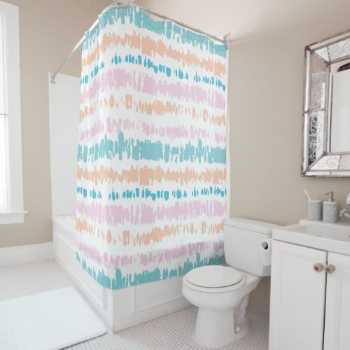 Pastel Batik Pattern Shower Curtain