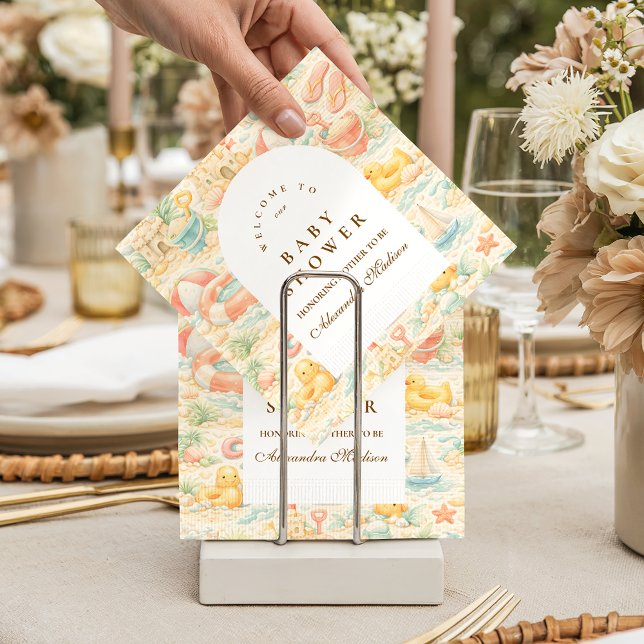 Pastel Beach Animals s Baby Shower Napkins (Creator Uploaded)