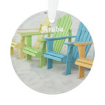 Pastel Beach Chairs in Aruba Ornament